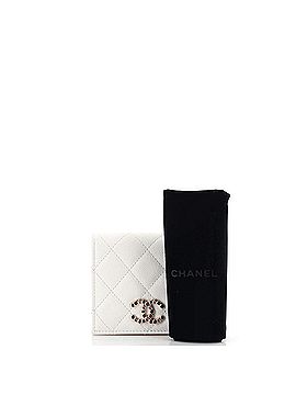 Chanel Crystal CC Bifold Wallet Quilted Caviar Compact (view 2)