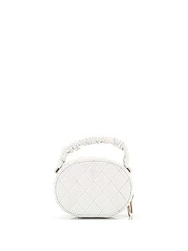 Chanel CC Ruched Oval Top Handle Quilted Lambskin Mini (view 2)