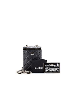 Chanel Vertical Classic Vanity Case with Chain Quilted Caviar Small (view 2)