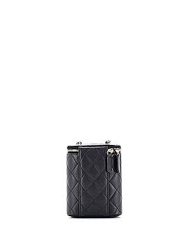 Chanel Vertical Classic Vanity Case with Chain Quilted Caviar Small (view 2)