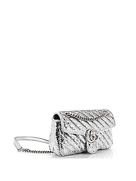 Gucci GG Marmont Flap Bag Diagonal Quilted Sequins Small (view 2)