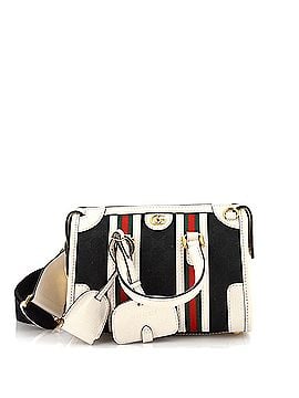 Gucci Bauletto Top Handle Bag GG Canvas and Leather Small (view 1)