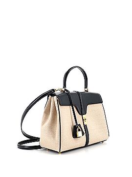 Céline 16 Top Handle Bag Canvas with Leather Medium (view 2)