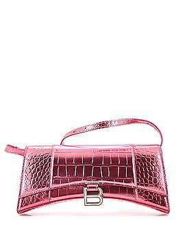 Balenciaga Hourglass Stretch Sling Bag Crocodile Embossed Leather (view 1)