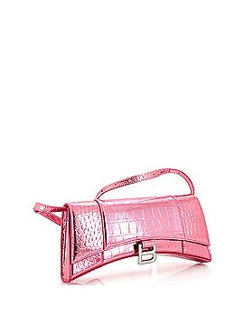 Balenciaga Hourglass Stretch Sling Bag Crocodile Embossed Leather (view 2)