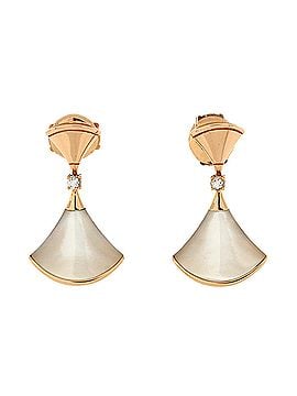 Bvlgari Divas' Dream Drop Earrings 18K Rose Gold with Mother of Pearl and Diamonds (view 1)