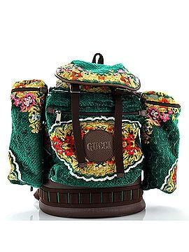 Gucci Multiple Pocket Backpack Floral Velvet Jacquard Large (view 1)