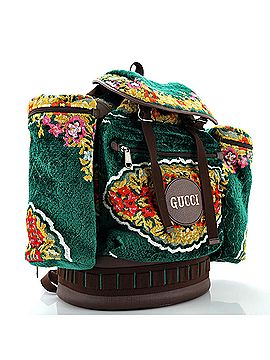 Gucci Multiple Pocket Backpack Floral Velvet Jacquard Large (view 2)