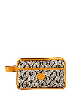 Gucci Interlocking G Patch Toiletry Case GG Coated Canvas (view 1)