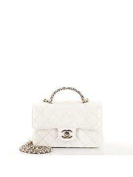 Chanel Crystal Chain Flap Top Handle Bag Quilted Lambskin Mini (view 1)