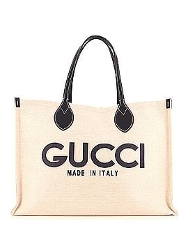 Gucci Logo Shopper Tote Printed Canvas (view 1)