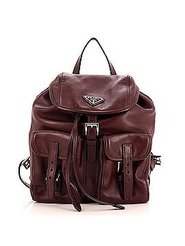 Prada Double Front Pocket Backpack Soft Calf Small (view 1)