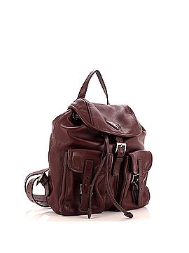 Prada Double Front Pocket Backpack Soft Calf Small (view 2)