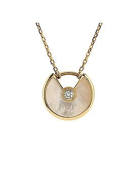 Cartier Amulette de Cartier Pendant Necklace 18K Yellow Gold with Mother of Pearl and Diamond XS (view 1)