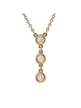 Tiffany & Co. Elsa Peretti Diamonds By The Yard Pendant Necklace 18k Rose Gold with 3 Diamonds (view 1)