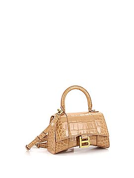Balenciaga Hourglass Top Handle Bag Crocodile Embossed Leather XS (view 2)