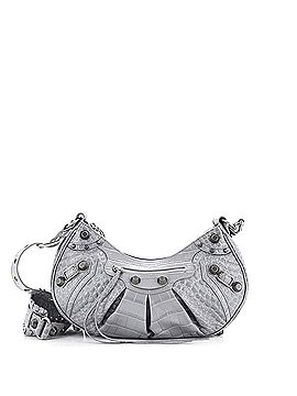 Balenciaga Le Cagole Giant Studs Shoulder Bag Crocodile Embossed Leather Small (view 1)
