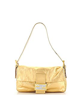Fendi Baguette Bag Metallic Leather with Crystal Detail (view 1)
