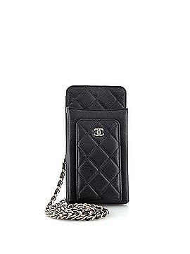 Chanel O Phone Holder Crossbody Bag Quilted Caviar (view 1)