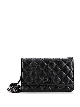 Chanel So Black Reissue 2.55 Wallet on Chain Quilted Aged Calfskin (view 1)