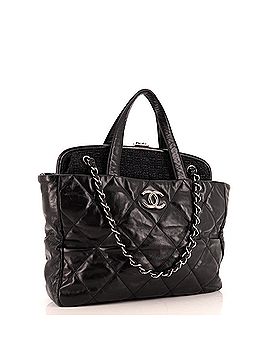 Chanel Portobello Tote Quilted Glazed Calfskin and Tweed Medium (view 2)