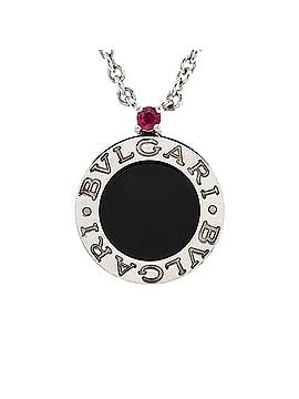 Bvlgari Bvlgari Bvlgari Save the Children Pendant Necklace Sterling Silver with Onyx and Ruby (view 1)