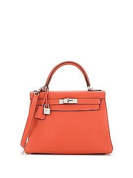 Hermès Kelly Handbag Red Togo with Palladium Hardware 28 (view 1)