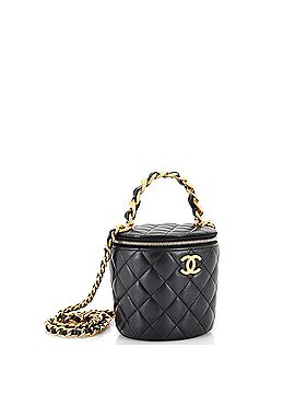 Chanel Woven Chain Top Handle Vanity Bucket Bag Quilted Lambskin (view 2)