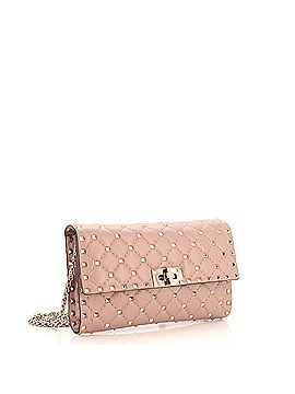Valentino Garavani Rockstud Spike Wallet on Chain Quilted Leather Small (view 2)