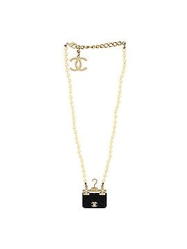 Chanel Flap Bag Chain Pendant Necklace Quilted Metal and Resin (view 2)