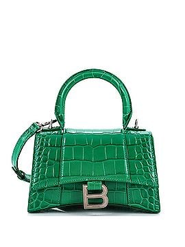 Balenciaga Hourglass Top Handle Bag Crocodile Embossed Leather XS (view 1)