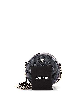 Chanel Round Clutch with Chain Quilted Iridescent Caviar Mini (view 2)