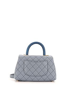 Chanel Coco Top Handle Bag Quilted Caviar with Lizard Embossed Handle Mini (view 2)