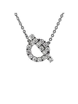 Hermès Finesse Pendant Necklace 18K White Gold and Diamonds (view 1)