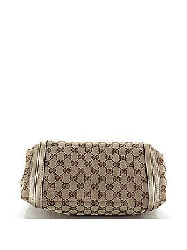 Gucci Bella Flap Shoulder Bag GG Canvas with Leather Medium (view 2)