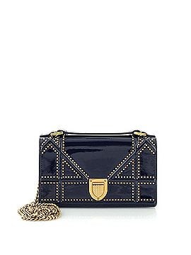 Christian Dior Diorama Chain Flap Clutch Studded Patent (view 1)