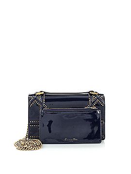 Christian Dior Diorama Chain Flap Clutch Studded Patent (view 2)