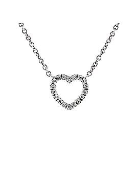 Tiffany & Co. Metro Heart Pendant Necklace 18K White Gold and Diamonds Mini (view 1)
