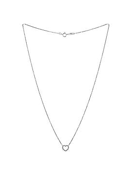 Tiffany & Co. Metro Heart Pendant Necklace 18K White Gold and Diamonds Mini (view 2)