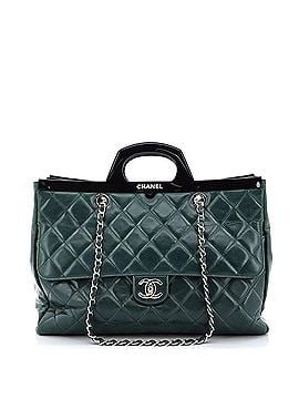 Chanel CC Delivery Tote Quilted Glazed Calfskin Large (view 1)