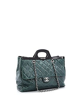 Chanel CC Delivery Tote Quilted Glazed Calfskin Large (view 2)