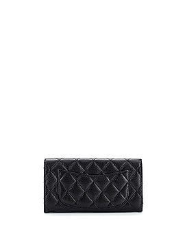 Chanel CC Gusset Classic Flap Wallet Quilted Caviar Long (view 2)