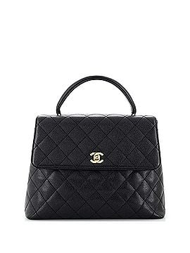 Chanel Vintage Classic Top Handle Flap Bag Quilted Caviar Jumbo (view 1)