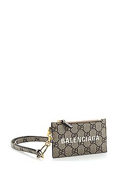 Gucci x Balenciaga The Hacker Project Zip Card Case with Strap GG Coated Canvas (view 2)