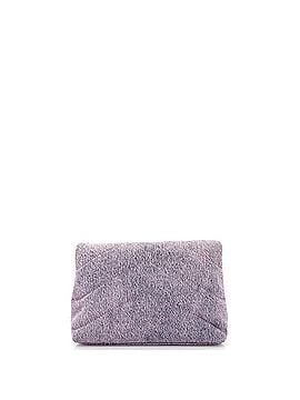 Saint Laurent LouLou Puffer Clutch Quilted Vintage Denim Small (view 2)