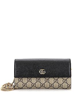 Gucci GG Marmont Continental Chain Wallet GG Coated Canvas and Leather (view 1)
