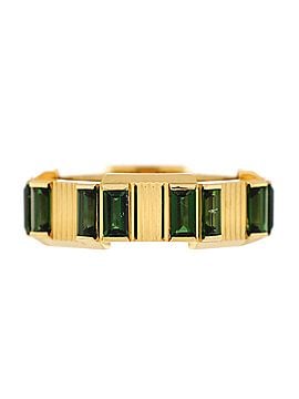Gucci Link To Love Striped Ring 18K Yellow Gold and Tourmaline 6mm (view 1)