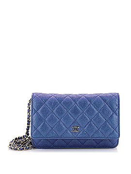 Chanel Wallet on Chain Quilted Iridescent Caviar (view 1)