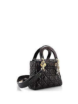 Christian Dior My Lady Dior Bag Cannage Quilted Crinkled Patent (view 2)