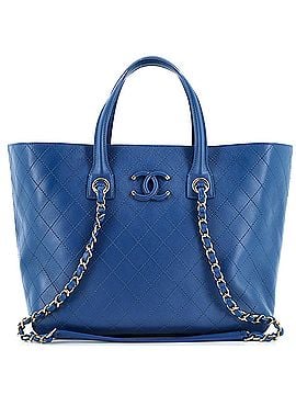 Chanel Covered CC Shopping Tote Stitched Calfskin Medium (view 1)
